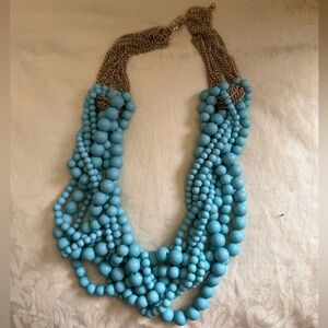 Elegant Blue Beaded Necklace